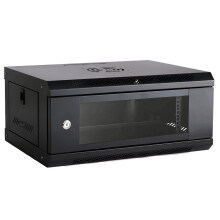 JUSTOP 4U 400mm Wall Mounted Network Cabinet Black