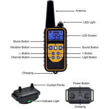STLOVe Dog Training Collar 800 Meters Anti Bark Collar with Controlled Vibration and Sound Stimulation Rechargeable Waterproof Dog Training Collar
