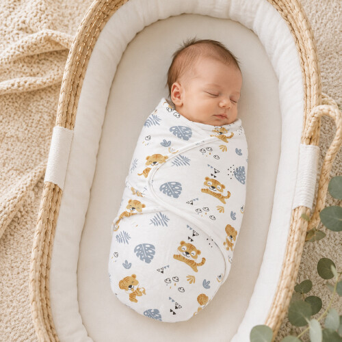 Callowesse Newborn Swaddle 0-3m Curious Cubs x3