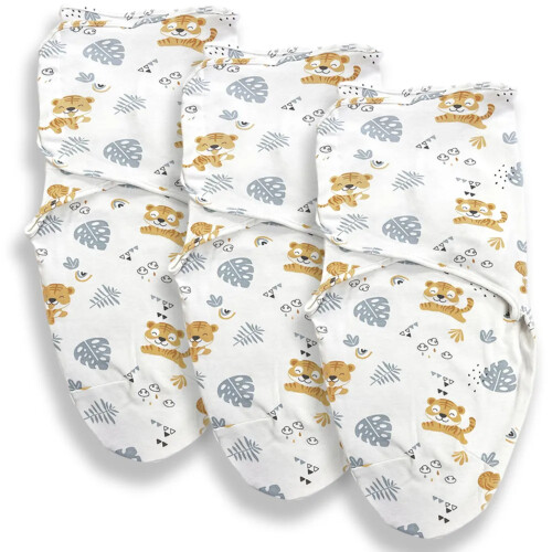Callowesse Newborn Swaddle 0-3m Curious Cubs x3 1