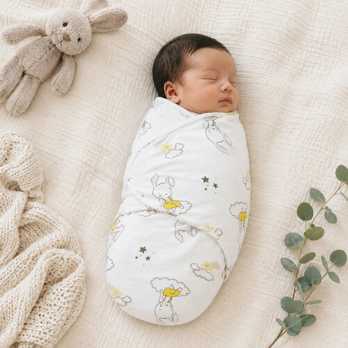 Callowesse Newborn Swaddle 0-3m Bunny Dreams x2