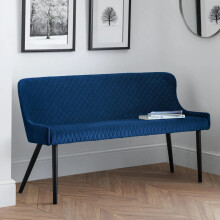 Luxe High Back Bench - Blue