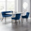 Luxe High Back Bench - Blue 5