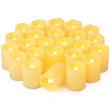 24 Pack 5cm Flameless Flickering LED Votive Candles Battery Operated, Electric Fake Votive Tea Light