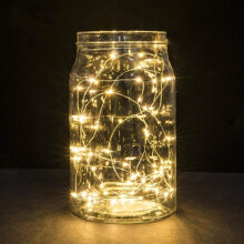2 Pack Battery Fairy Lights, 5M 50 LEDs Battery Powered Silver Wire String Lights Indoor Outdoor Fairy Lights for Christmas Bedroom Jars Camping