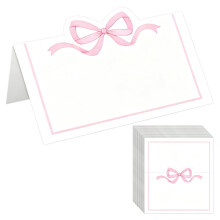 Table Place Cards,100 Pcs Pink Wedding Place Cards 10 x 9 cm