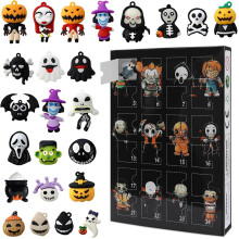 Halloween Advent Calendar 2026, Halloween Christmas Advent Calendar, Christmas Countdown Calendar Collectable Toy Figures Gift for Adults (Black)