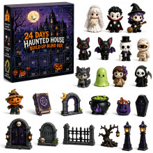 Halloween Advent Calendar 2026, Halloween Christmas Advent Calendar, Christmas Countdown Calendar Collectable Toy Figures Gift for Adults (Purple)
