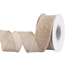 Burlap Wired Edge Ribbon 38mm x 9 Meters, Natural, Ideal for Crafting, Gift Wrapping, Wreath, Christmas Tree, and Rustic Wedding Decorations