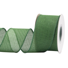 Burlap Wired Edge Ribbon 50mm x 9 Meters, Forest Green, Ideal for Crafting, Gift Wrapping, Wreath, Christmas Tree, and Rustic Wedding Decorations