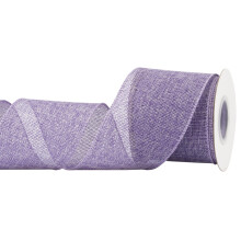 Burlap Wired Edge Ribbon 75mm x 9 Meters, Lt. Purple, Ideal for Crafting, Gift Wrapping, Wreath, Christmas Tree, and Rustic Wedding Decorations
