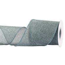 Burlap Wired Edge Ribbon 100mm x 9 Meters, Teal, Ideal for Crafting, Gift Wrapping, Wreath, Christmas Tree, and Rustic Wedding Decorations