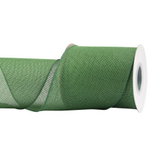Burlap Wired Edge Ribbon 100mm x 9 Meters, Forest Green, Ideal for Crafting, Gift Wrapping, Wreath, Christmas Tree, and Rustic Wedding Decorations
