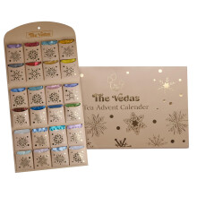 THE VEDAS Advent Calendar of Teas 2026 | 24 Handstitched Cotton Teabags | 24 Different Flavours | A Lucky Draw Inside | Advent Calendar for Adults