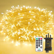 Bzavor 30M 300 LED String Lights Main Powered,8 Modes Fairy Lights Plug in Waterproof Remote Control Outdoor/Indoor,Garden Christmas Lights for