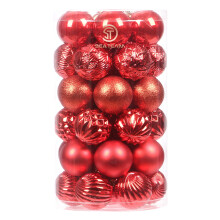 Sea Team 41-Pack Shatterproof Christmas Baubles 60mm Red