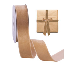 Gold Velvet Ribbon,Mustard Christmas Decorations Dark Bows Wide Thick Double Sided Vintage Belvet Ribbons Satin,for Christmas Tree Bow Craft Gift