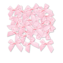 20 Pcs Pink Ribbon Mini Stick On Bows for Gift Wrapping, Gift Bows for Crafting