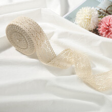 DAHI 10m Beige Lace Ribbon Cotton,4.5mm Width Cotton Crochet Lace Trim, Trimming for Sewing, Vintage Ribbon for Sewing DIY Crafts