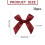 Mini Bow, Self-Adhesive Ribbon Bows for Decorations, 30 Pcs (Dark red) 2