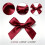 Mini Bow, Self-Adhesive Ribbon Bows for Decorations, 30 Pcs (Dark red) 3