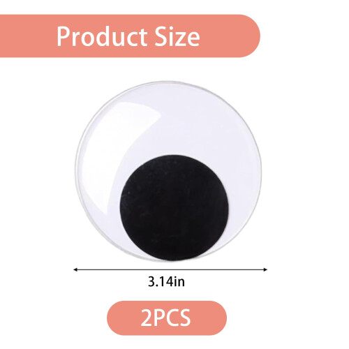 2 Pcs Large Googly Eyes Self Adhesive,80mm Giant Googly Eyes 1