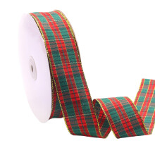 Christmas Red and Green Ribbon for Gift Wrapping,Wreath Bows Fabric Wide