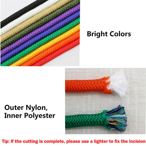 6MM/8MM/10MM 64FT Thick Braid Nylon Rope Multi-functional Hanging Cord 2