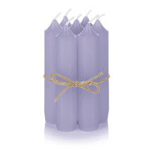 Nordstern Purple Stick Candles Pack of 6 Small Candle Sticks for Candelabra Advent Wreath or Tree Candle Table Decoration Ideal for Weddings or