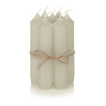 Nordstern Taper Candles Green/Grey Pack of 6 - Small Candles for Candle Holders, Advent Wreath or as Tree Candle