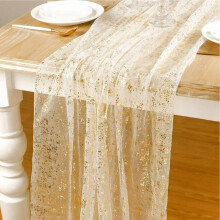 70 x 300 cm Glitter Gold Table Runner