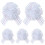 5 Pcs White Pull Bows, 6 Inch Large Organza Gift Wrap Ribbon Pull Bow 1