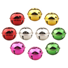 HUASUN Christmas Bells 10Pcs 5cm Jingle Bells Colorful Craft Bells Five-point Star Big Christmas Bells for Christmas Party Christmas Tree Decoration