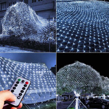 300 LED Net Fairy Lights, 4mx2m Outdoor Christmas Mesh String Lights Mains Powered