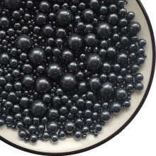 Edible 120g/ 4.2oz Sugar Black Pearl Sprinkles Candy Pearls Cake Decoration Cupcake Toppers Cookie Decorations for Wedding Birthday Halloween