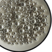 120g/ 4.2oz Sugar Silver Pearl Sprinkles Candy Pearls Cake Decoration Cupcake Toppers Cookie Decorations for Wedding Birthday Halloween Thanksgiving
