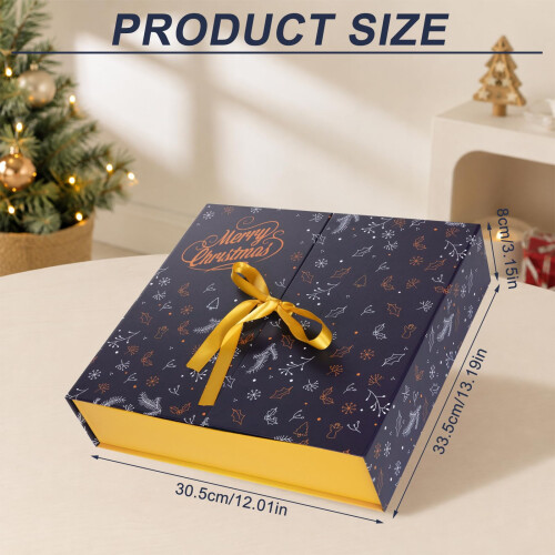 24 Box Advent Calendar, DIY Foldable Christmas Countdown Gift Boxes- Blue 2