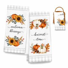 Autumn Decorations Tea Towel, Hand Towel, Dish Towels, Kitchen Towels