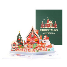 3D Christmas Cards 2026-Pop-Up 3D Christmas Greeting Cards with Lights, Includes Envelope|Perfect Mum Christmas Card,Festive Christmas Decorations