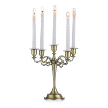 Nuptio Candle Holders for Candlestick Candles - 5-candelabra Candle Sticks Stands Bronze 27cm Tall for Taper Candle for Wedding Birthday Party Dining