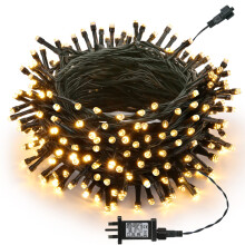 Joomer Christmas Lights Outdoor, 20M 200LED Christmas Tree Lights Mains Powered with Timer