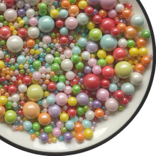 Edible 120g/ 4.2oz Sugar Colorful Pearl Sprinkles Candy Pearls Cake Decoration Cupcake Toppers Cookie Decorations for Wedding Birthday Halloween