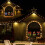 6 PCS Christmas Window Silhouette Light Decorations with UK Plugs 4