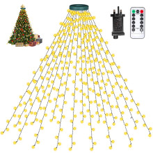 Nextronix Christmas Tree Lights Indoor - 400 LEDs 2.5mX16 Strands Outdoor Christmas Lights with 8 Modes/Remote/Timer