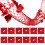 3M Red Foil Christmas Ceiling Decorations Hanging Ornaments,12 PCS 1