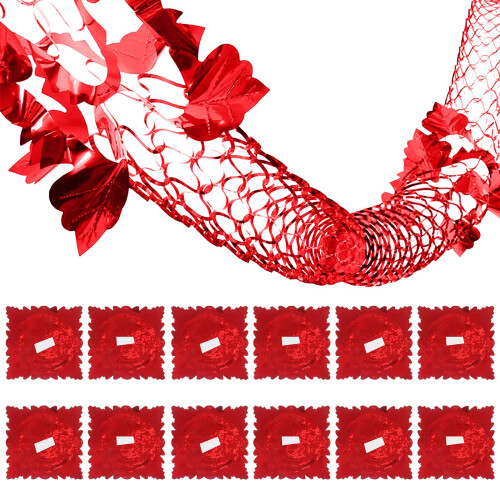 3M Red Foil Christmas Ceiling Decorations Hanging Ornaments,12 PCS