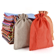 MAOOY 20pcs Hessian Bags with Drawstring,20X30cm Small Jute Bag