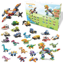 Advent Calendar with Building Blocks for Kids, 24 Days Christmas Countdown Calendars 12 In 1 Building Blocks Stem Toys for Boys Girls Toddler Xmas