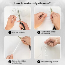 2 Rolls White Curling Ribbon, 5mm Ribbon White String 50m/roll for Gift Wrapping Flower Crafts Birthday Festival Wedding Christmas Decorations