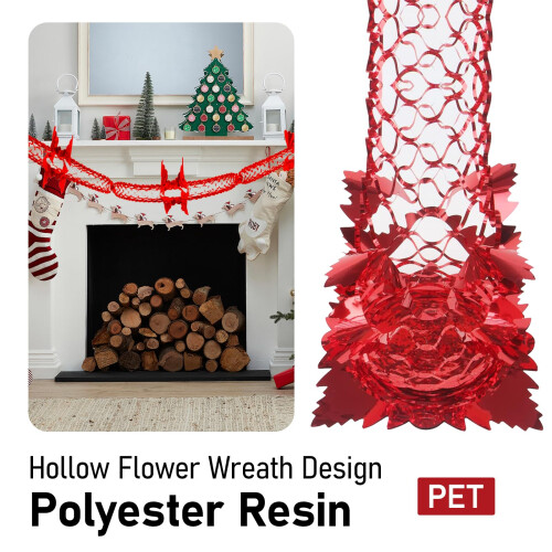 3M Red Foil Christmas Ceiling Decorations Hanging Ornaments,12 PCS 2